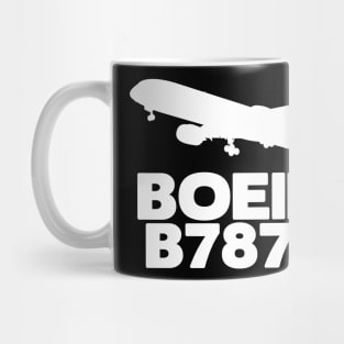 Boeing B787-10 Silhouette Print (White) Mug